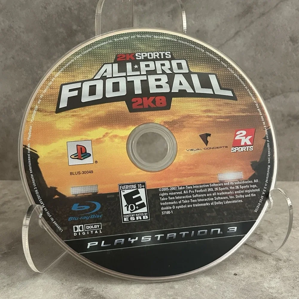 All-Pro Football 2K8 PS3 (Sony PlayStation 3, 2007) - DISC ONLY